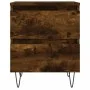 Engineered wood smoked oak bedside table 40x35x50 cm by , Nightstands - Ref: Foro24-826886, Price: 43,02 €, Discount: %