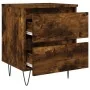 Engineered wood smoked oak bedside table 40x35x50 cm by , Nightstands - Ref: Foro24-826886, Price: 43,02 €, Discount: %
