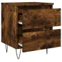 Mesita de noche madera de ingeniería roble ahumado 40x35x50 cm de , Mesitas de noche - Ref: Foro24-826886, Precio: 43,02 €, D...