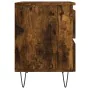Mesita de noche madera de ingeniería roble ahumado 40x35x50 cm de , Mesitas de noche - Ref: Foro24-826886, Precio: 43,02 €, D...