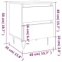 Mesita de noche madera de ingeniería roble ahumado 40x35x50 cm de , Mesitas de noche - Ref: Foro24-826886, Precio: 43,02 €, D...