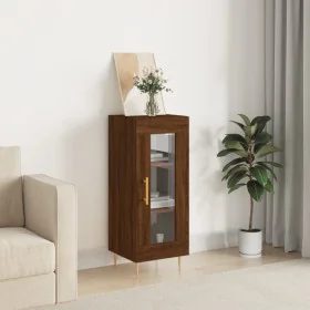 Engineered wood brown oak sideboard 34.5x34x90 cm by , Sideboards - Ref: Foro24-828787, Price: 55,50 €, Discount: %