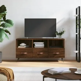 TV-Möbel aus braunem Eichenfurnierholz, 102x36x50 cm. von , TV-Möbel - Ref: Foro24-829011, Preis: 56,05 €, Rabatt: %