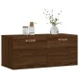 Wandschrank aus braunem Eichenholz 80x36,5x35 cm. von , Schließfächer und Lagerschränke - Ref: Foro24-830059, Preis: 32,80 €,...