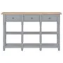 Gray MDF console table 120x30x76 cm by , Side tables - Ref: Foro24-280017, Price: 153,27 €, Discount: %