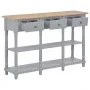 Graue MDF-Konsolentisch 120x30x76 cm von , Seitentische - Ref: Foro24-280017, Preis: 153,27 €, Rabatt: %