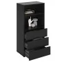 FMD Schwarze Kommode mit 3 Schubladen und offenen Regalen von , Kleiderschränke - Ref: Foro24-437007, Preis: 185,19 €, Rabatt: %