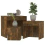 Stackable tables 3 pieces plywood smoked oak by , Side tables - Ref: Foro24-815225, Price: 56,51 €, Discount: %