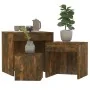 Stapelbare Tische, 3-teilig, Eichenfurnierholz, geräuchert. von , Seitentische - Ref: Foro24-815225, Preis: 56,51 €, Rabatt: %
