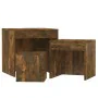 Stackable tables 3 pieces plywood smoked oak by , Side tables - Ref: Foro24-815225, Price: 56,51 €, Discount: %