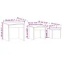 Stapelbare Tische, 3-teilig, Eichenfurnierholz, geräuchert. von , Seitentische - Ref: Foro24-815225, Preis: 56,51 €, Rabatt: %