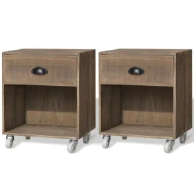Braune Nachttische, 2 Stück Massivholz von , Nachttische - Ref: Foro24-243162, Preis: 109,72 €, Rabatt: %