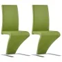 Esstischstühle im Zickzack-Design, 2 Stück, aus grünem Kunstleder. von , Essstühle - Ref: Foro24-281898, Preis: 223,72 €, Rab...