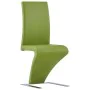 Sillas de comedor forma de zigzag 2 uds cuero sintético verde de , Sillas de comedor - Ref: Foro24-281898, Precio: 223,70 €, ...