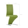 Esstischstühle im Zickzack-Design, 2 Stück, aus grünem Kunstleder. von , Essstühle - Ref: Foro24-281898, Preis: 223,72 €, Rab...