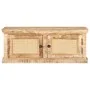 Solid mango wood coffee table with natural cane, 90x50x35 cm by , Coffee table - Ref: Foro24-289089, Price: 220,67 €, Discoun...
