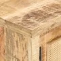 Solid mango wood coffee table with natural cane, 90x50x35 cm by , Coffee table - Ref: Foro24-289089, Price: 220,67 €, Discoun...