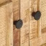 Massiver Mangoholz-Couchtisch mit natürlicher Rohrrohrbasis, 90x50x35 cm. von , Couchtisch - Ref: Foro24-289089, Preis: 220,6...