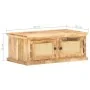 Solid mango wood coffee table with natural cane, 90x50x35 cm by , Coffee table - Ref: Foro24-289089, Price: 220,67 €, Discoun...