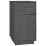 Massiver Schreibtischschrank aus grauer Kiefer 40x50x75 cm von , Schließfächer und Lagerschränke - Ref: Foro24-820099, Preis:...