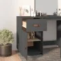 Massiver Schreibtischschrank aus grauer Kiefer 40x50x75 cm von , Schließfächer und Lagerschränke - Ref: Foro24-820099, Preis:...
