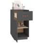 Massiver Schreibtischschrank aus grauer Kiefer 40x50x75 cm von , Schließfächer und Lagerschränke - Ref: Foro24-820099, Preis:...