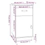 Massiver Schreibtischschrank aus grauer Kiefer 40x50x75 cm von , Schließfächer und Lagerschränke - Ref: Foro24-820099, Preis:...