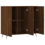 Engineered wood brown oak sideboard 90x34x80 cm by , Sideboards - Ref: Foro24-828083, Price: 83,31 €, Discount: %