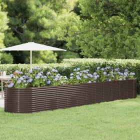 Planter raised bed steel powder coating brown 507x100x68cm by , Pots and planters - Ref: Foro24-319080, Price: 214,76 €, Disc...