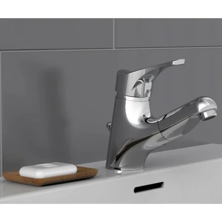 SCHÜTTE ATTICA chrome basin mixer tap with pull-out shower by , Faucets - Ref: Foro24-434557, Price: 92,15 €, Discount: %