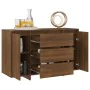 Sideboard with 3 oak brown drawers 120x41x75 cm by , Sideboards - Ref: Foro24-813064, Price: 151,94 €, Discount: %