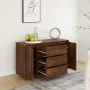 Sideboard with 3 oak brown drawers 120x41x75 cm by , Sideboards - Ref: Foro24-813064, Price: 151,94 €, Discount: %