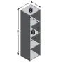 FMD Regal mit 4 Fächern in Sandeiche-Farbe von , Bücherregale und Regale - Ref: Foro24-428754, Preis: 99,11 €, Rabatt: %