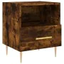 Engineered smoked oak wood bedside table 40x35x47.5 cm by , Nightstands - Ref: Foro24-827414, Price: 41,33 €, Discount: %