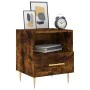 Engineered smoked oak wood bedside table 40x35x47.5 cm by , Nightstands - Ref: Foro24-827414, Price: 41,33 €, Discount: %