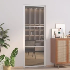 Innentür aus Glas ESG und weißem Aluminium 76x201,5 cm von , Türen für zu Hause - Ref: Foro24-350584, Preis: 191,40 €, Rabatt: %