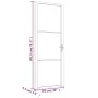 Innentür aus Glas ESG und weißem Aluminium 76x201,5 cm von , Türen für zu Hause - Ref: Foro24-350584, Preis: 191,40 €, Rabatt: %
