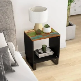 Mesa de centro madera reciclada y contrachapada 40x31x46 cm de , Mesas de centro - Ref: Foro24-350642, Precio: 52,16 €, Descu...