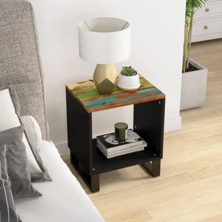 Mesa de centro madera reciclada y contrachapada 40x31x46 cm de , Mesas de centro - Ref: Foro24-350642, Precio: 52,19 €, Descu...