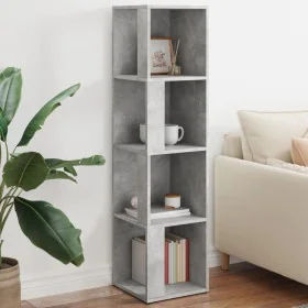 Eckschrank aus grauem Beton-Holzwerkstoff 33x33x132 cm. von , Schließfächer und Lagerschränke - Ref: Foro24-809039, Preis: 55...