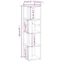 Engineered wood corner furniture in gray concrete, 33x33x132 cm by , Lockers and storage cabinets - Ref: Foro24-809039, Price...