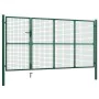 Puerta de jardín de acero verde 350x150 cm de , Puertas de jardín - Ref: Foro24-144307, Precio: 530,31 €, Descuento: %