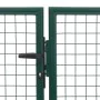 Puerta de jardín de acero verde 350x150 cm de , Puertas de jardín - Ref: Foro24-144307, Precio: 530,31 €, Descuento: %