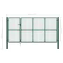 Green steel garden gate 350x150 cm by , garden gates - Ref: Foro24-144307, Price: 530,31 €, Discount: %