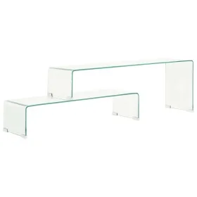 Zwei Couchtische aus gehärtetem Glas, Maße: 90x30x20 cm und 110x30x40 cm. von , Couchtisch - Ref: Foro24-284728, Preis: 196,9...