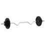 Barbell set with 30 kg cast iron and chrome-plated steel discs. by , free weight - Ref: Foro24-93629, Price: 120,56 €, Discou...