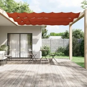 Vertical awning in terracotta color, made of Oxford fabric, measuring 60x1000 cm. by , Umbrellas - Ref: Foro24-148351, Price:...