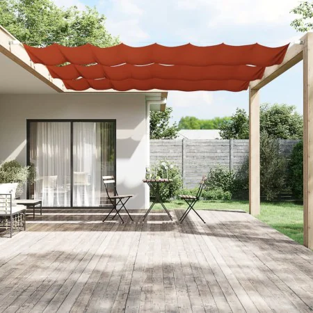 Vertical awning in terracotta color, made of Oxford fabric, measuring 60x1000 cm. by , Umbrellas - Ref: Foro24-148351, Price:...