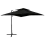 Gartenschirm mit Doppeldach in Schwarz, 250x250 cm, freitragend. von , Sonnenschirme - Ref: Foro24-312356, Preis: 235,48 €, R...
