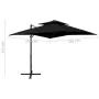 Gartenschirm mit Doppeldach in Schwarz, 250x250 cm, freitragend. von , Sonnenschirme - Ref: Foro24-312356, Preis: 235,48 €, R...